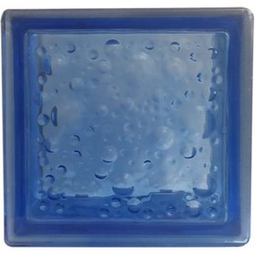 تصویر بلوک شیشه ای کاوه مدل حبابی آبی 