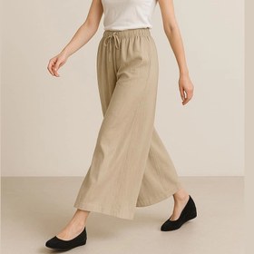 تصویر دامن شلواری نخی در 10 رنگ فری سایز قد 101 Women's Cotton Culottes Pants – Free Size, 10 Colors, Length 101 cm