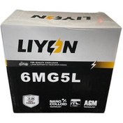 تصویر باتری 12 ولت 5 آمپر متوسط موتورسیکلت لیون LIYON MOTORCYCLE 12 VOLT 5 AMPER BATTERY
