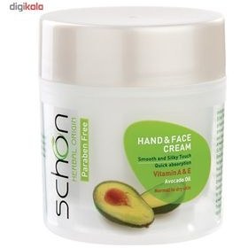 تصویر کرم دست و ناخن شون حاوی روغن آووکادو حجم 150 میل Hand & Nail Cream Schon 150ml