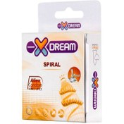 تصویر کاندوم فضایی چرخشی ایکس دریم مدل Spiral بسته ۱ عددی 