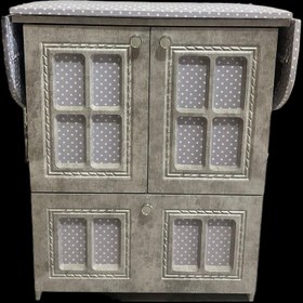 تصویر میز اتو 4 درب آسانسوری طوسی 