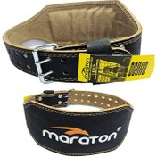 تصویر کمربند بدنسازی چرم ماراتن maraton belt w.lifting 