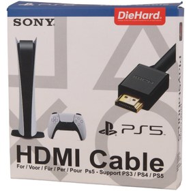 تصویر کابل DieHard HDMI 1.5m کنسول بازی PS5 DieHard HDMI 1.5m Cable For PS5 Game Consoles