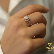 تصویر انگشتر تک نگین گل ژوپینگ کد 1131001126 