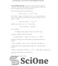 تصویر دانلود کتاب An elementary proof of the Cayley-Hamilton theorem [expository notes] - اثبات ابتدایی قضیه کیلی-همیلتون [یادداشت های توضیحی] 