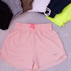 تصویر شورتک زنانه کشاله دار ورزشی جنس آیرو women s split hem training shorts