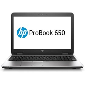 تصویر لپتاپ HP، مدل ProBook 650 G2، صفحه‌ی نمایش 15.6 اینچی با کیفیت FULL HD، پردازنده ،Intel Core i5 6500U رم 8GB، حافظه 256 GB SSD، گرافیک Intel | استوک A++ 