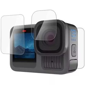 تصویر محافظ لنز و صفحه نمایش گوپرو شیشه ای مقاوم (شفاف) GoPro HERO13 Black 