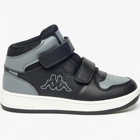 تصویر کفش ورزشی رنگی پسرانه با بند چسبی برند kappa Boy's Colourblock Sneakers with Hook and Loop Closure