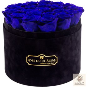 تصویر Blue Eternal Roses In Black Large Flocked Box | کد: ZNB-1JBP 