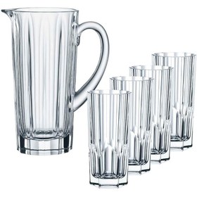 تصویر پارچ و لیوان 5 پارچه ناخمن مدل Nachtmann Aspen Long Drinks Glass 