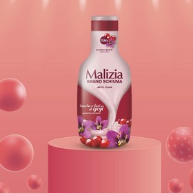 تصویر شامپو بدن Malizia مالیزیا حاوی گوجی بری و گل مناسب پوست های خشک Malizia Bath Foam Goji Berries And Flowers 1000ml