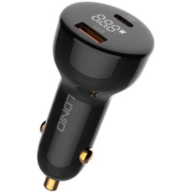 تصویر شارژر فندکی فست شارژ Ldnio C101 10A QC3.0 PD 100W + کابل تایپ سی Ldnio C101 10A QC3.0 PD 100W Car Charger With Type-C Cable