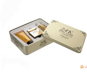 تصویر ست ادو پرفیوم زنانه لنکوم مدل LONKOOM 24K pure gold LONKOOM 24K pure gold Eau de Parfum Gift Set For Women 100ml