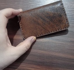 تصویر جا کارتی مدل کوروش رنگ عسلی قهوه ای charmbarana