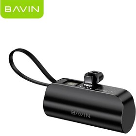 تصویر پاوربانک 5000 باوین Bavin PC012 توان 10 وات همراه با کانکتور تایپ سی Bavin PC012 5000mAh Power Bank 10W