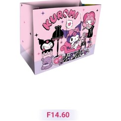 تصویر پاکت کادو با طرح کرومی صورتی (سری 60) 