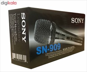 تصویر میکروفن با سیم سونی مدل SN-909 ا Sony dynamic microphone model SN-909 Sony dynamic microphone model SN-909