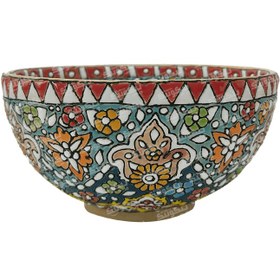 تصویر کاسه مینا کاری سفالی مدل K100 Ceramic enamel bowl model K100