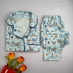 تصویر بلوز و شلوار اسپرت جلودکمه درباری 