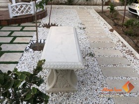 تصویر نیمکت مستطیل طرح سنگ 