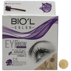 تصویر کیت رنگ ابرو بیول Biol بلوند پلاتینه 10.0 (N10) 