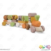 تصویر اسباب بازی پازل قطار چوبی مونته سوری با دیزاین MKT06 