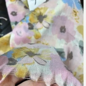 تصویر شال موهر نازک گلدار 