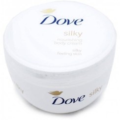 تصویر کرم مرطوب کننده دست و بدن مدل Silky حجم 300میل داو Dove Body Silk Moisturising Cream 300ml