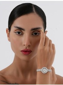 تصویر VitoBen Silver ساعت مچی زنانه با روکش رودیوم 925 عیار - مروارید ظرافت و کیفیت، سنگ های زیرکون 