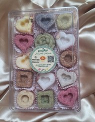 تصویر نبات دمنوشی قلبی بسته 15 عددی مناسب هدیه و سوغات 