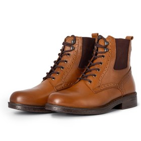 تصویر بوت مردانه چرم تبریز مدل p2 - عسلی / 40 Men's boot P2