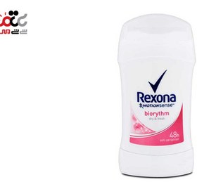 تصویر استیک ضد تعریق زنانه مدل Biorythm حجم 40میل رکسونا Rexona Deodorant Stick Biorythm For Women 40ml