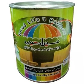 تصویر رنگ روغنی نیمه براق هیراد (چهار کیلو - قهوه ای) HIRAD 