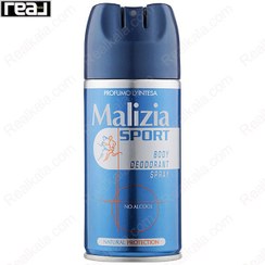تصویر اسپری مالیزیا مدل اسپرت بدون الکل Malizia Sport No Alcool Spray 150ml 