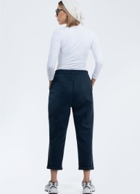 تصویر شلوار فوتر مام استایل سرمه‌ای Momstyle navy footer pants