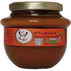 تصویر سمنوی بادامی شیشه 300گ پای دیگ سادات 