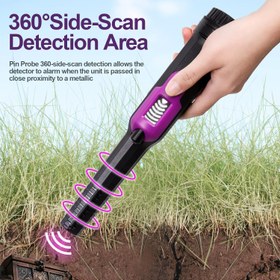 تصویر MAKINGTEC LED Display Fully Waterproof Metal Detector 3 Modes Handheld Pin Pointer Metal Detector IP68 Full-Waterproof Underwater to 50ft/15m Treasure Hunting Tool for Adults and Kids - ارسال 15 الی 20 روز کاری 