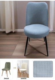 تصویر روکش صندلی خاکستری کشش قابل شستشو Lycra بیضی دور گرد etleshome 