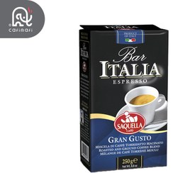 تصویر قهوه ایتالیا ابی مدل گرن گوستو ساکوئلا 250 گرم Saquella Italia Gran Gusto Espresso Coffee 250gr