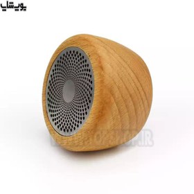 تصویر اسپیکر بلوتوثی مینی قابل حمل مدل MINI WOOD Portable mini bluetooth speaker MINI WOOD model