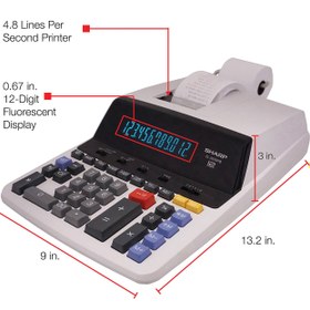 تصویر ماشین حساب با چاپگر مدل EL-2630Plll شارپ ا Calculator with printer model EL-2630Plll Sharp Calculator with printer model EL-2630Plll Sharp