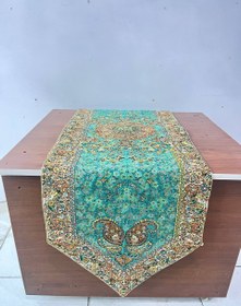 تصویر رومیزی رانر ابریشمی گل برجسته افشار 