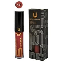 تصویر رژ لب مایع لاکچری کویین با فرمولاسیون گیاهی، سوپر مات و ماندگاری بالا - کد 144 – قهوه‌ای شکلاتی Luxury Coin Liquid Lipstick – Super Matte, Waterproof, Long-Lasting
