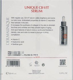 تصویر سرم ویتامین سی 8 درصد درمایونیک Unique C8- Vit Serum