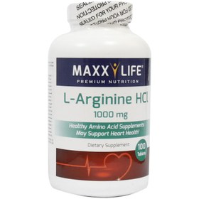 تصویر قرص ال آرژنین اچ سی ال 100 میلی گرم مکس لایف 100 عدد 