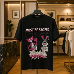 تصویر تیشرت خفن کاراکترهای Pink Panther و Rabbit Bunny| مد استریت Pink Panther and Rabbit Bunny Character T-Shirt | Fashion Street