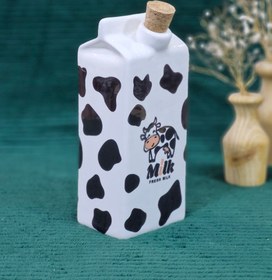 تصویر بطری شیر طرح گاو سرامیکی درجه یک 