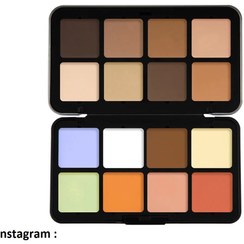 تصویر پالت کانسیلر و کانتور فوراور۵۲ CHP001 با ۱۶ رنگ تیره و روشن، پیگمنت بالا و بافت سبک FOREVER52 16Color Camouflage HD Palette – CHP001